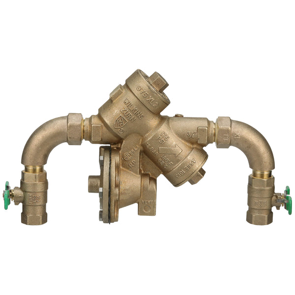 Zurn 3/4" 975XL2 Reduced Pressure Principle Backflow Preventer with street elbows 34-975XL2SE