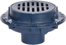 Zurn Z508 9" Dia Cast Iron Extra Heavy Duty Drain with 3" Neo Loc Body,Trap Primer,Duresist Grate and Bucket Z508-3NL