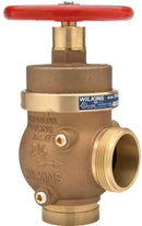 Zurn 2-1/2" Pressure-Tru Pressure Reducing Fire Angle Hose Valve Fem NPT x Male Hose Thrd w/Cap Settting U ZW4000CC-U