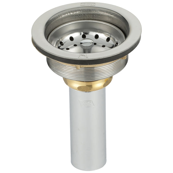 Zurn Basket Strainer with Matching Basket for Kitchen Sink Drains, Stainless Steel Z8741-SS