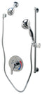 Zurn Temp-Gard III Tub and Hand Wall Shower Unit with 24" Slide Bar, 60" Metal Hose, and NPT Connections Z7300-SS-MT-HW