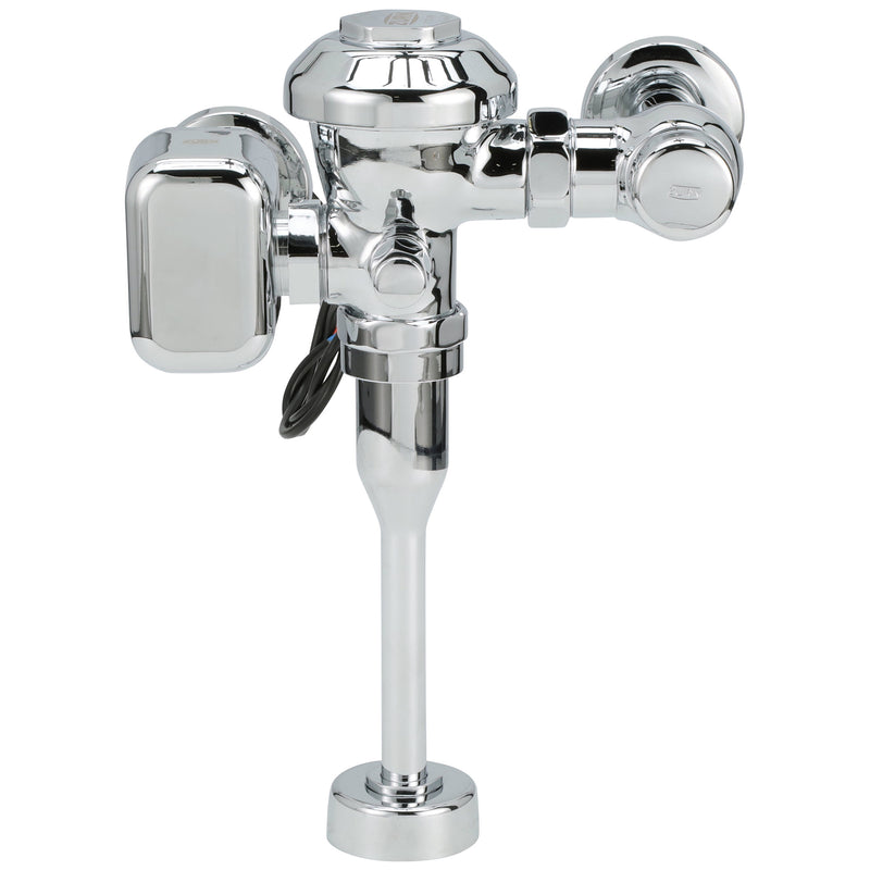 Zurn AquaVantage AV ZEMS Exposed Hardwired In-Wall Sensor Diaphragm Flush Valve with 0.125 GPF, 11-1/2" Rough-In, 3/4" Top Spud, and Manual Override Button in Chrome ZEMS6003AV-ULF-MOB