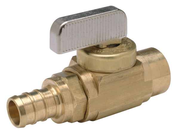 Zurn Crimp Cop/ Manifold Ball Valve â 1/2" Cop/ Sweat x 1/2" Barb QHBV33X