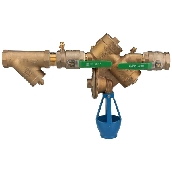 Zurn 2" 975XL2 Reduced Pressure Principle Backflow Preventer with test cocks oriented face up, strainer and air gap 2-975XL2TCUSAG