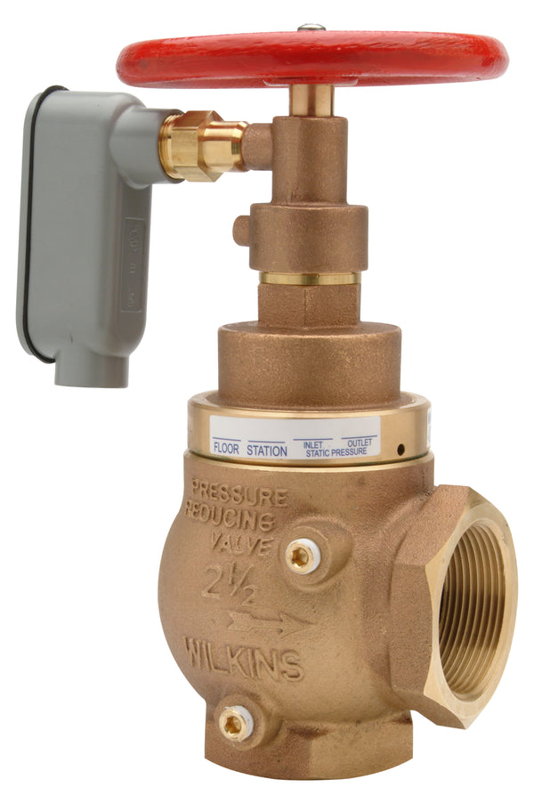 Zurn Pressure-Tru Pressure Reducing Floor Control Angled Sprinkler Valve Fem NPT x Fem NPTw/Supervis Switch Settting U ZW4004SS-U