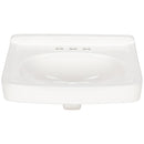 Zurn 19x17 Wall-Mount Sink/Lavatory, 4" Centers, White Vitreous China Z5354