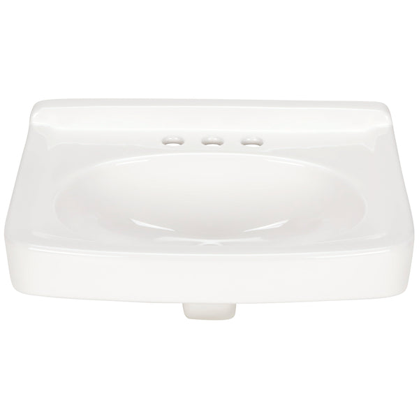 Zurn 19x17 Wall-Mount Sink/Lavatory, 4" Centers, White Vitreous China Z5354