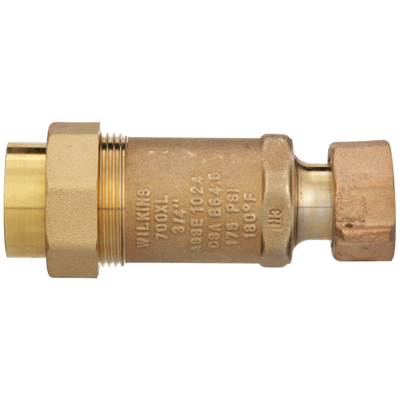 Zurn 700XL Dual Check Valve with 1" female union inlet x 1" male outlet 1UFMX1UF-700XL