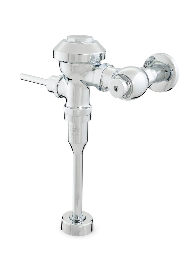 Zurn Aquaflush Exposed Manual Diaphragm Flush Valve with 0.5 GPF, Sweat Solder Kit, and Cast Wall Flange in Chrome Z6003-EWS-YB-YC