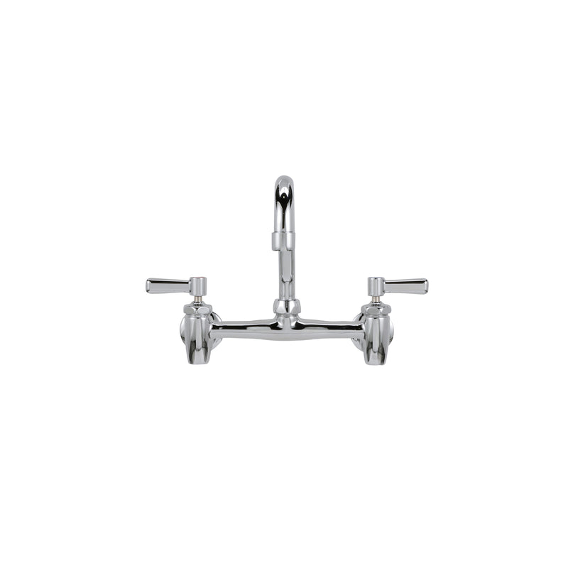 Zurn AquaSpec Wall-Mount Faucet with 9-1/2" Spout, Lever Handles, Vandal-Resist 0.5 GPM Pressure-Compensating Spray -Chrome Z843J1-XL-3F