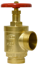 Zurn 2-1/2" Fire Hose Valve, Angle Body, Brass, GRV x NH 212-F100G