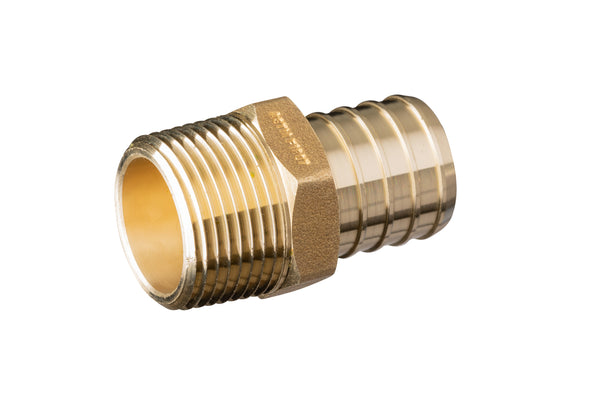 Zurn Crimp Brass Male Adapter - 1-Inch Barb x 3/4-Inch MPT QQMC54GX