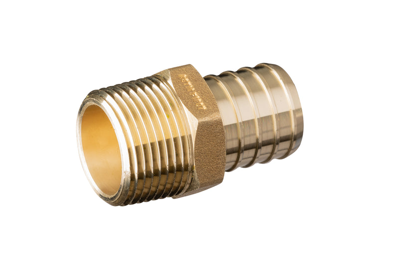 Zurn Crimp Brass Male Adapter - 1-Inch Barb x 3/4-Inch MPT QQMC54GX