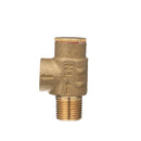 Zurn 1/2" P1550XL Pressure Relief Valve preset at 125 PSI, and male NPT inlet and female NPT outlet connections 12-P1550XL-125