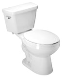 Zurn 2-Piece Siphon Jet Toilet, 1.28 GPF, Elongated, Standard Height, Extra Large Footprint, White Vitreous China Z5535-K