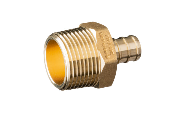 1/2" x 3/4" Crimp Brass MIP Adapter QQMC34GX