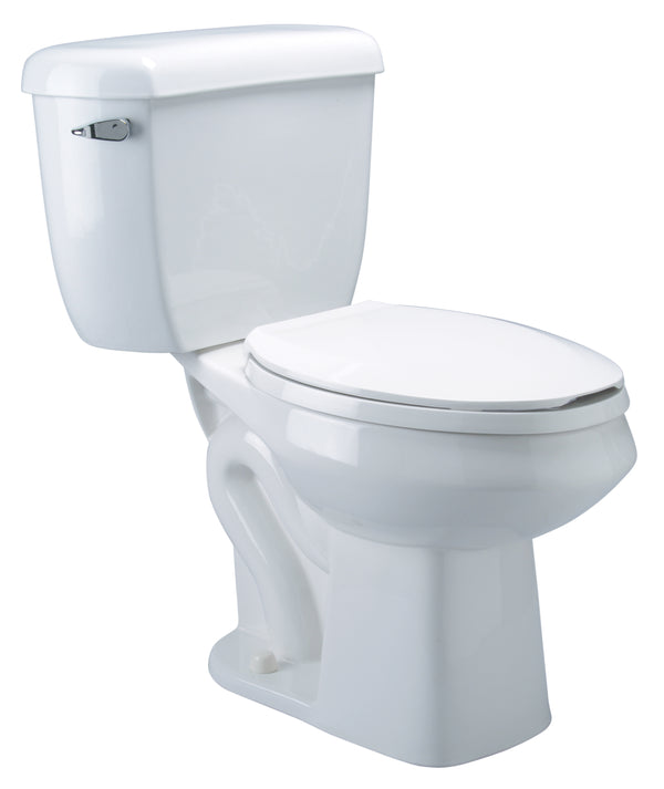 Zurn 2-Piece Pressure-Assist, Siphon Jet Toilet, 1.1 GPF, Elongated, Standard Height, White Vitreous China Z5571