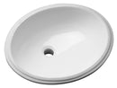 Zurn 19x16 Oval Rimless Undermount Lavatory, White Vitreous China Z5220