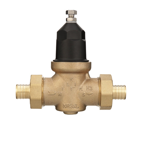 Zurn 1" NR3XL Pressure Reducing Valve with double union FNPT connection with male barbed connection tailpiece 1-NR3XLDUPEX