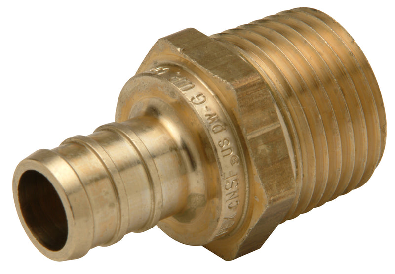 1/2" Crimp Brass MIP Adapter Barb x MPT QQMC33GX