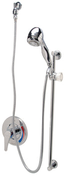 Zurn Temp-Gard III Tub and Hand Wall Shower Unit w/ 24" Slide Bar, 60" Metal Hose, NPT Connections, and Vacuum Breaker Z7300-SS-MT-HW6