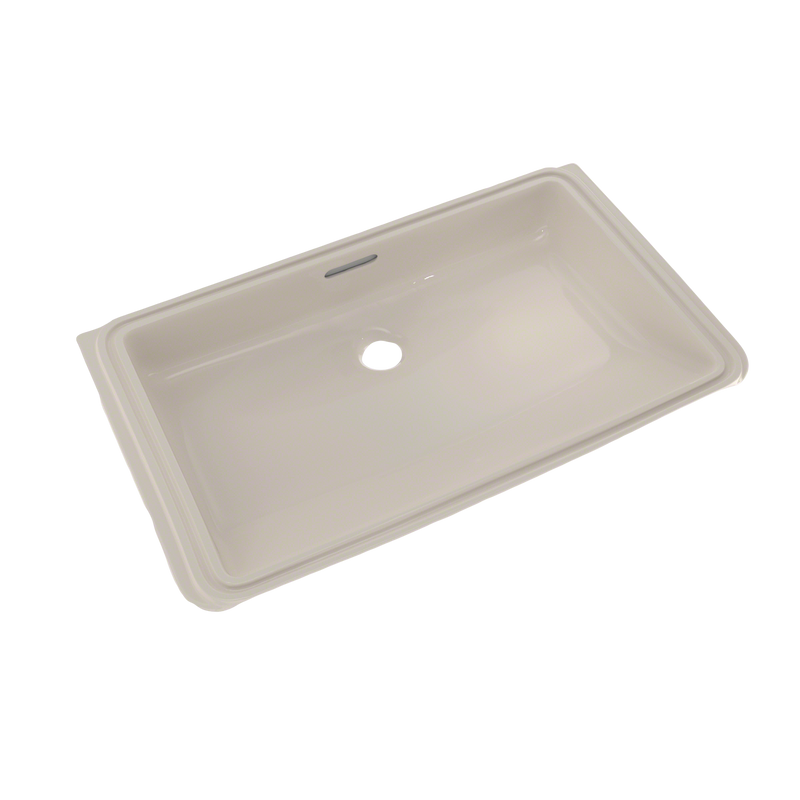 TOTO Rectangular Undermount Bathroom Sink with CeFiONtect, Sedona Beige LT191