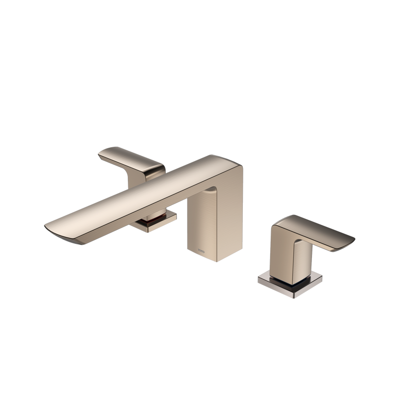 TOTO GR Two-Handle Deck-Mount Roman Tub Filler Trim, Brushed Nickel TBG02201U