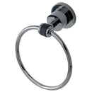 Kingston Brass BA8214BKDKL Water Onyx 6 inch Towel Ring with