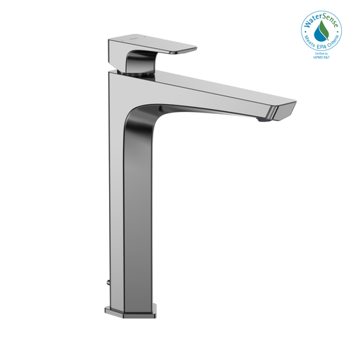 TOTO GE 1.2 GPM Single Handle Vessel Bathroom Sink Faucet with COMFORT GLIDE Technology, Polished Chrome Nickel TLG7305U#CP