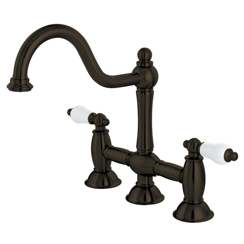 Kingston Brass KS3785PL Restoration Kitchen Bridge Faucet