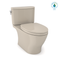 TOTO Nexus Two-Piece Elongated 1.28 GPF Universal Height Toilet with CEFIONTECT and SS124 SoftClose Seat, WASHLET Ready, Bone MS442124CEFG#03