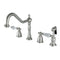 Kingston Brass KB1798WLLBS Widespread Kitchen Faucet