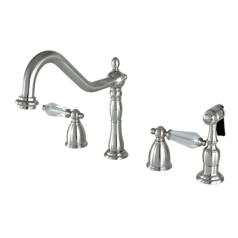 Kingston Brass KB1798WLLBS Widespread Kitchen Faucet