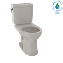 TOTO Drake II 1G Two-Piece Round 1.0 GPF Universal Height Toilet with CeFiONtect, Bone CST453CUFG