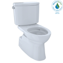 TOTO Vespin II Two-Piece Elongated 1.28 GPF Universal Height Skirted Design Toilet with CeFiONtect, Cotton White CST474CEFG