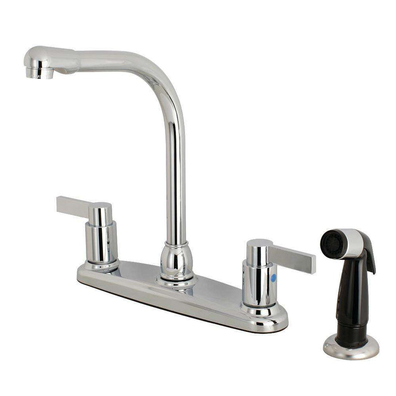 Kingston Brass FB751NDL 8" Center High-Arch Kitchen Faucet