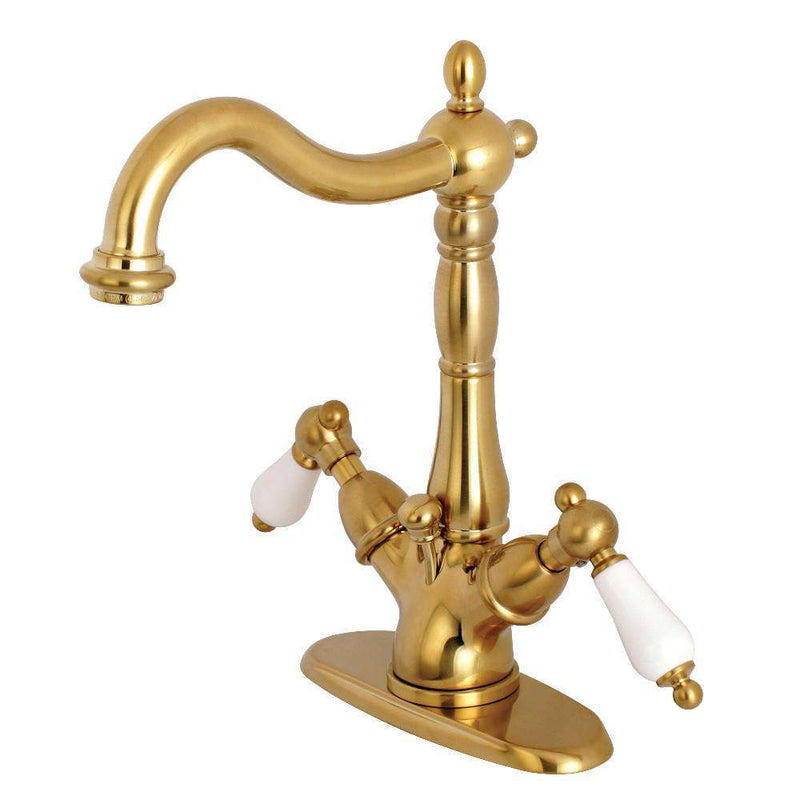 Kingston Brass KS1437PL 4 in. Centerset Bathroom Faucet