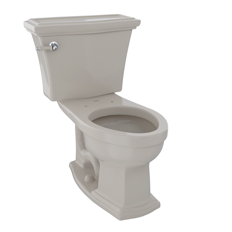 TOTO Clayton Two-Piece Elongated 1.6 GPF Universal Height Toilet, Bone CST784SF