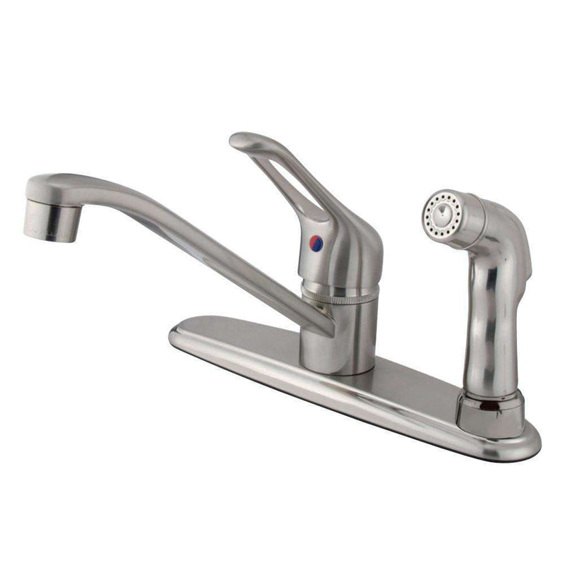 Kingston Brass KB563SNSP Sg-Hnd Centerset Kitchen Faucet