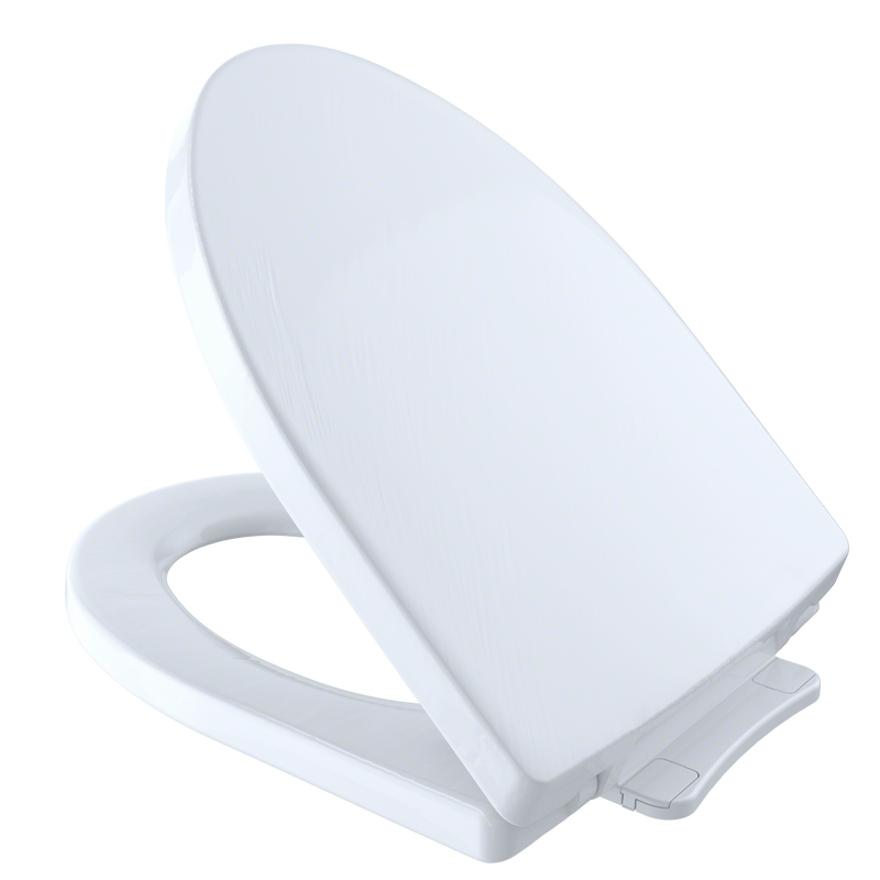 TOTO Soir ¬e SoftClose Non Slamming, Slow Close Elongated Toilet Seat and Lid, Cotton White SS214