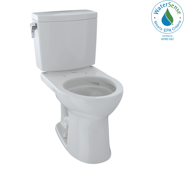 TOTO Drake II 1G Two-Piece Round 1.0 GPF Universal Height Toilet with CeFiONtect, Colonial White CST453CUFG#11