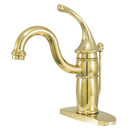 Kingston KB1402GL Sg-Hnd 4 in. Centerset Bath Faucet