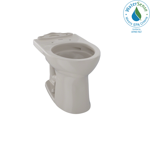 TOTO Drake II Universal Height Round Toilet Bowl with CeFiONtect, Bone CST453CEFG#03