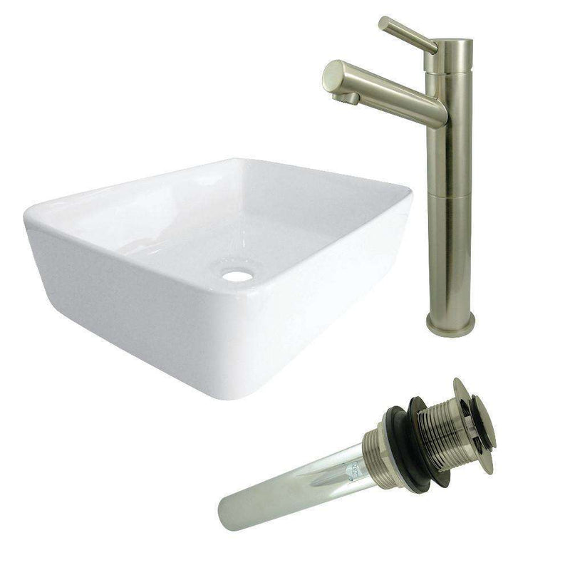 Kingston EV5102S8418 Vessel Sink W/ Concord Sink Faucet &