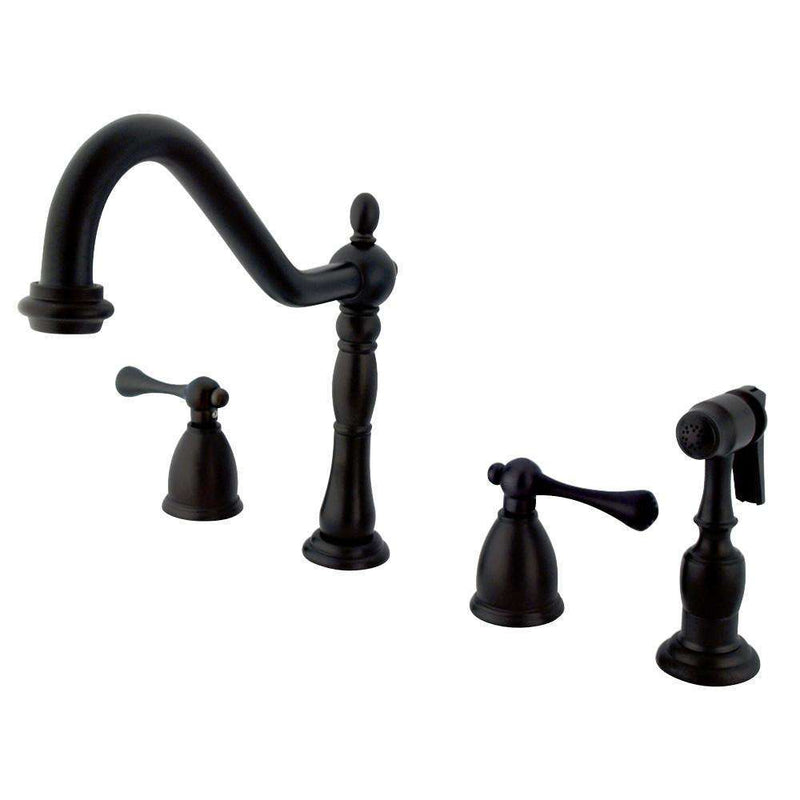 Kingston Brass KB1795BLBS Widespread Kitchen Faucet Bronze