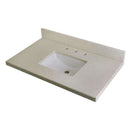 Kingston Brass KVPB3622WQ38SQ White Quartz Vanity Top