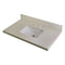 Kingston Brass KVPB3622WQ38SQ White Quartz Vanity Top