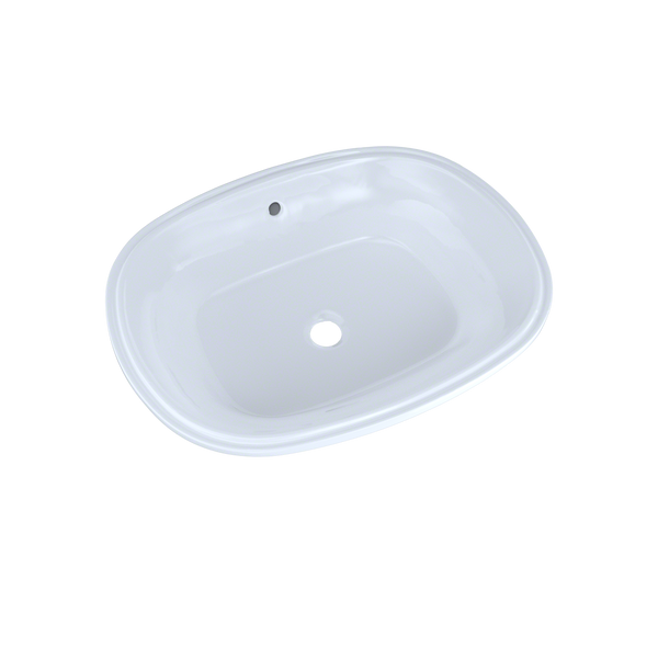 TOTO Maris 20-5/16" x 15-9/16" Oval Undermount Bathroom Sink with CeFiONtect, Cotton White LT481G#01