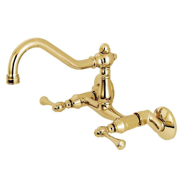 Kingston Brass KS3222BL Vt 6" Adj Center Wall Mount Kitchen