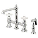 Kingston KS7271PXBS English Country 8" Bridge Kitchen Faucet